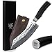 YOUSUNLONG Cocina Cuchillo para cocinero de 8 pulgadas con cuchilla doblada,japonés VG10-Acero inoxidable de alto carbono-Hoja afilada-Mango de ébano-SL-DK10914B
