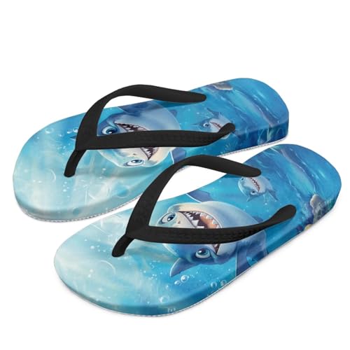 Little Kid Hawaii Vacation Cartoon Flip Flop, Arch Support, Non Slip Outsole, Water Friendly