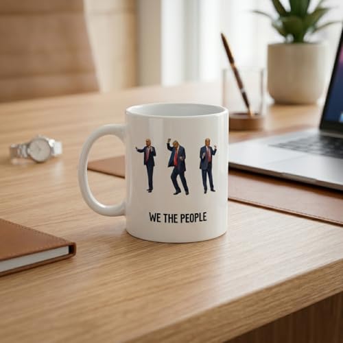 Taza de cerámica blanca We The People 11oz miniatura 5