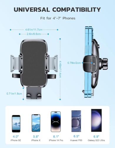 Image of CIRYCASE Car Phone Holder, [Ultra Powerful Suction] Universal Dashboard Phone Holder for Cars, Hands-Free & Case Friendly (Cradle Car Dashboard 002)