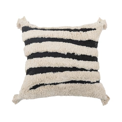 Taies d'oreiller touffetées chic imprimé vert de qualité 45x45 - 5