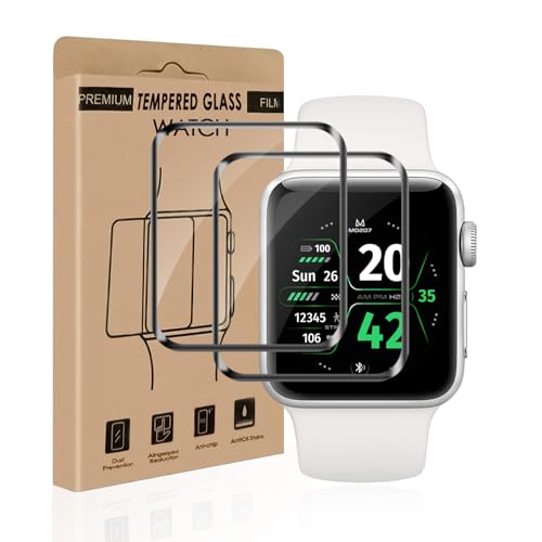 Carantee 2 Stück Schutzfolie für Panzerglas für Apple Watch Series 4/5/6/SE 40mm, Hohe Klarheit Stoßfänger Ultrabeständi...