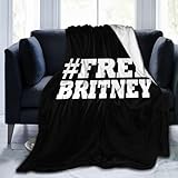 Free Britney Super Soft Flannel Comfort Blanket Suitable for Sofa Office Bedroom Warm Plush Blanket 50'x40'