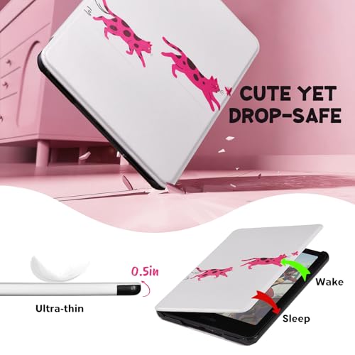 Image of CoBak Lightweight Stand Cute Case for 7 inch Kindle Paperwhite 12th Gen 2024 and Kindle Colorsoft with Right Hand Strap - Compatible with iPhone MagSafe, for Samsung /Anker Wireless Charging Pads