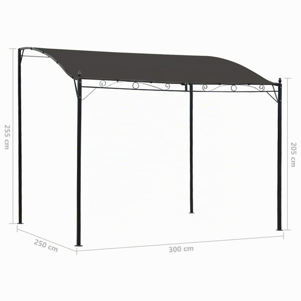 Tidyard Gazebo Petgolato da Giardino Antracite,Gazebo Pergola da Giardino 3x2,5 m
