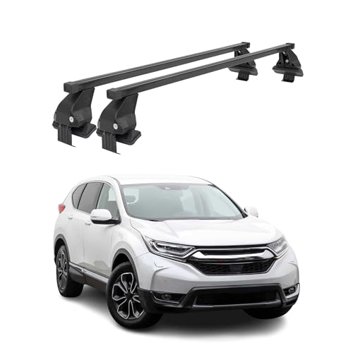 Barre portapacchi compatibili con Honda CR-V V 2017 – 2022 | Portabici portapacchi portapacchi portapacchi parti tetto acciaio di alta qualità nero 2 TLG 50 kg