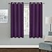 MYSKY HOME Solid Grommet top Thermal Insulated Window Blackout Curtains for Bedroom, 52 by 63 inch, Royal Purple (1 panel)