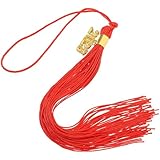 COHEALI 5 Stück Doktorhut Quasten mit Jahr anhänger Leichte Abschlusskappen Dekoration für Absolventen Handgefertigte Rote Graduierungs tassels für Abschlussfeier und Geschenk