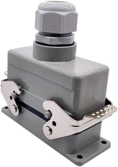 Heavy Duty Connectors HDC-HE-016-1/2/3/4 F/M 16pin 16A 500V Industrial Rectangular Aviation Connector Plug Screw Connection(Hdc-he-016-1)