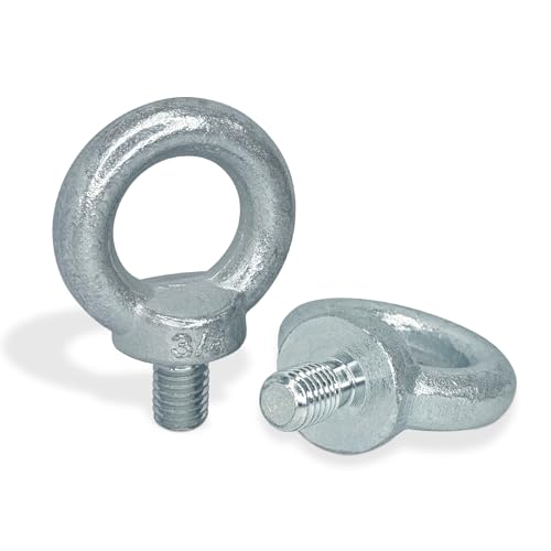 Image of 1 PCS 3 /4-10 Lifting Shoulder Eye Bolts, Carbon Steel Galvanised Heavy Duty Shoulder Lifting Ring Threaded Eyebolts