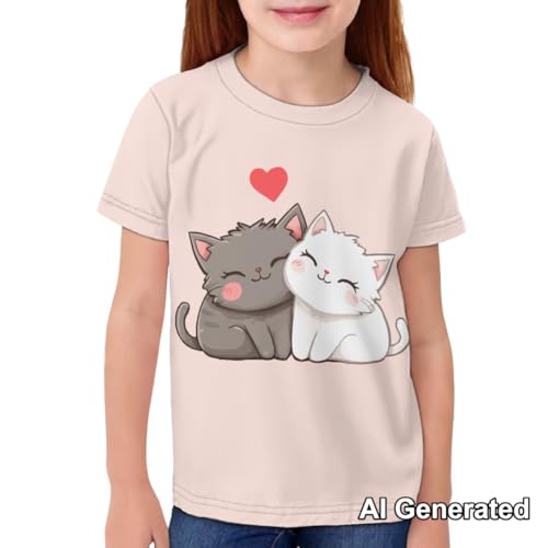 Image of Xhuibop Kids Tshirts Girls Boys 3-16 Years Summer Clothes for Teens Loose Fitting Tops