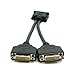 Cablecc DMS-59 Male to Dual DVI 24 + 5 Female Splitter Extension Cable for Graphics Cards and Monitors