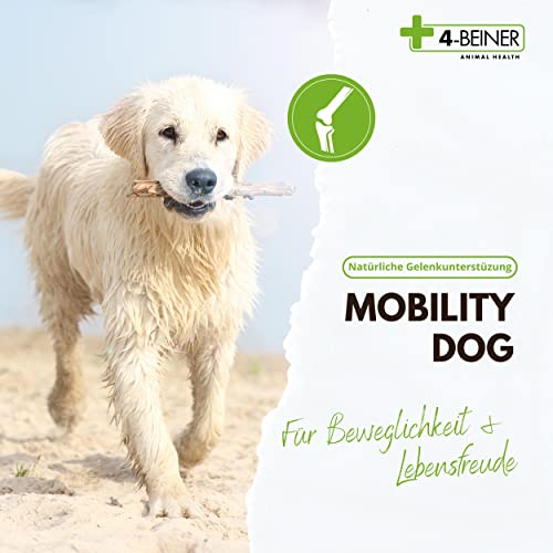 4-Beiner Mobility-Dog, 120 Gelenktabletten für Hunde, natürliche Inhaltsstoffe unterstützen Gelenke, Bänder & Sehnen, fördern Mobilität, Beweglichkeit & Wohlbefinden