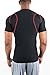 DEVOPS 3 Pack Men's Cool Dry Short Sleeve Compression Shirts, Sports Baselayer T-Shirts Tops, Athletic Workout Shirt (Large, Black/Black/Black)