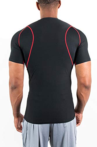 Image of DEVOPS 3 Pack Men's Athletic Short Sleeve Compression Shirts