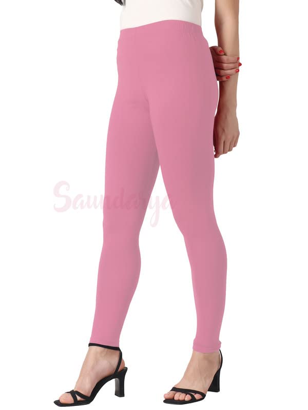 Image of Saundarya Women's Regular Fit Ankle Length Leggings Sizes: Small Size (S /M) for 26-30 inches Waist, Regular Size (L /XL) for 30-36 inches Waist and Plus Size (Plus Size for 36-42 Inches Waist)