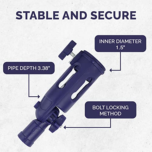 Foxtrot Multi-Angle Paintbrush Extender - Extension Pole Attachment Holder For Paint Brush, Roller, Scraper - Rotating Head, Secure Handle Grip - Easily Reach Ceilings, Walls, Corner Edges - Blue #TOP6