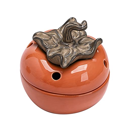 YLWX Bocaux Rangement Cuisine en Céramique Persimmon Stockage D'oignon Décoration Intérieure Pot De Stockage Ail