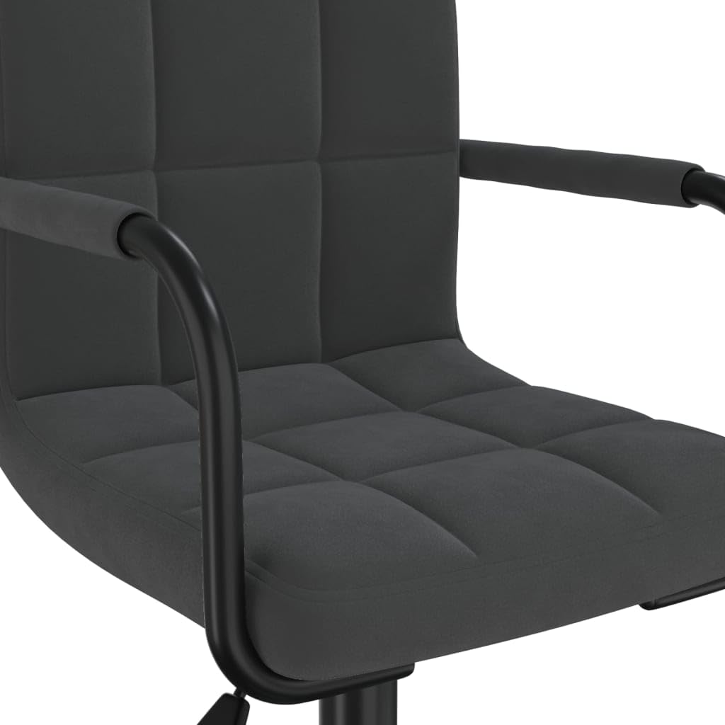 Sedia da ufficio girevole in velluto nero, sedia da scrivania regolabile in altezza con ruote, moderna sedia girevole imbottita con rivestimento in velluto, comoda sedia direzionale per casa e