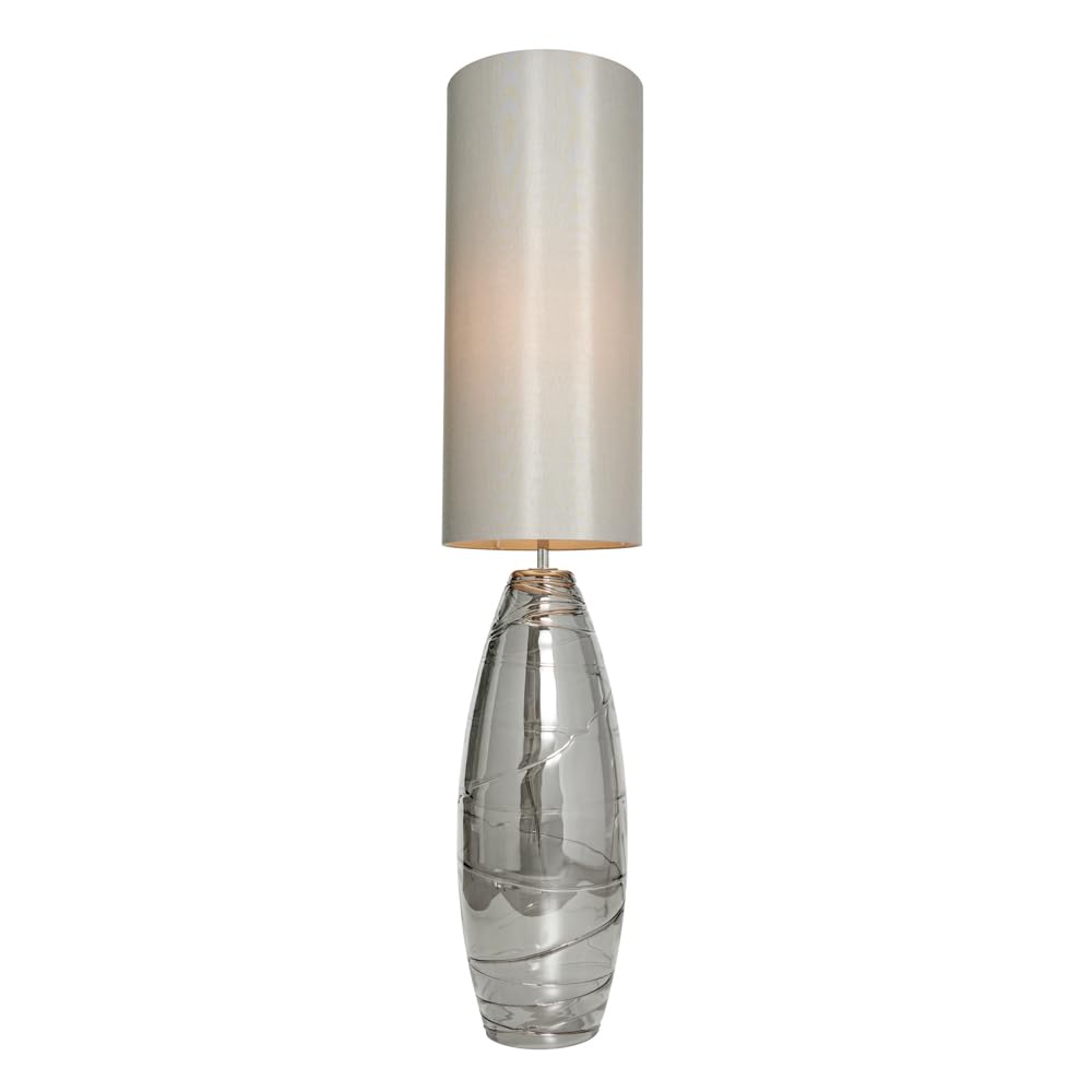 LITECRAFT Rita Ripple Smoke Tinted Glass Lamp or Shade - (Floor Lamp)
