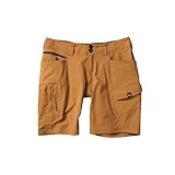 TRUEWERK Men's T1 WerkShorts - Hot-Weather Work Shorts, Quick-Dry in 8 Minutes, 4-Way Stretch, Gusseted Crotch, 7 Pockets with Zippered Phone Pocket, Sand, 36W x 9L