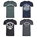 Produktbild MUSTANG Herren T-Shirt 4er Pack Frontprint O-Neck Rundhalsausschnitt Kurzarm Regular Tee Shirt 100% Baumwolle Schwarz Weiß Grau Blau Grün XXL, Größe:XXL, Farbe:Farbmix (P27)