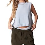 Assorti : le débardeur tricoté se marie facilement avec des t-shirts à manches longues, des chemises à col pour des looks d'automne superposés ; il s'accorde également avec un jean taille haute, une jupe plissée ou un pantalon cargo pour un chic décontracté, et fonctionne avec des leggings ou des shorts de vélo pour une esthétique décontractée du Y2K