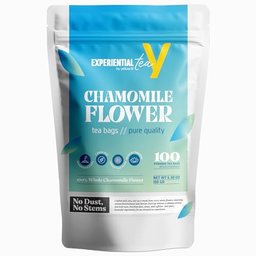 Chamomile Tea Bags – 100% Whole Chamomile Flower, Handpicked in C...