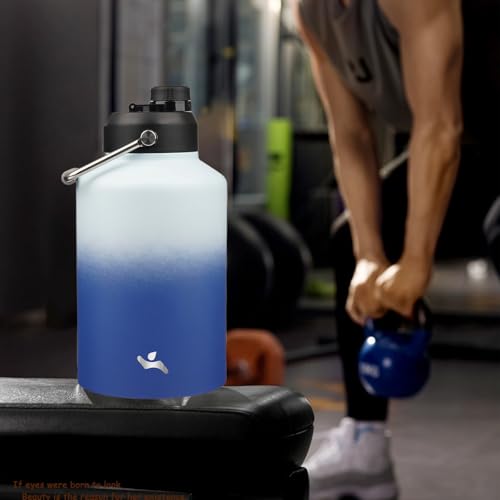 Image of Konokyo 128 oz Insulated Stainless Steel Water Bottle Jug with Handle