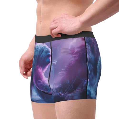 Mystical White Gorilla Jungle Print Underwear For Men Comfy Cozy Holiday Boxer Briefs3