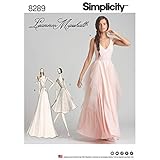 Simplicity Muster 12–14–16–18–20 Schnittmuster Festliche Kleider Schnittmuster, weiß