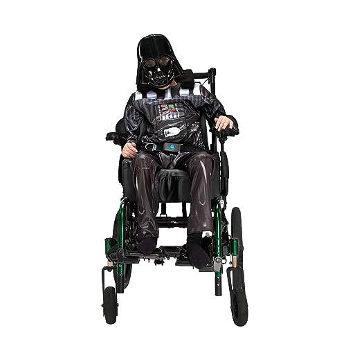 Star Wars Darth Vader Official Youth Adaptive Costume - Thoughtfully Designed Costumes with Adaptive Features for Easy and Comfortable Wear (Wheel Cover Sold Separately) (L) Multi