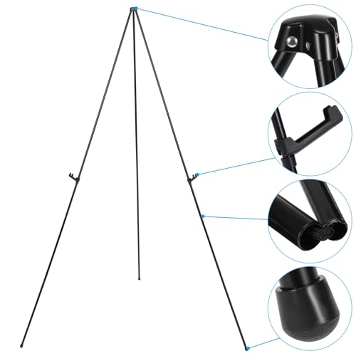 PATIKIL 63inch Easel Stand for Painting Art Easel Stand Folding Large Portable Easel Low to Ground Tripod Aluminum for Signs Poster Display Art Decor Picture Photo Wedding - Image 3