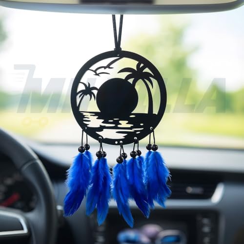 Image of Dream Catcher Car Hanging Handmade Hanging Wall Hangings, Home Decor Garden, Car, Outdoor, Bedroom Pack of 1 (NATUR-CAR-HANG-01)