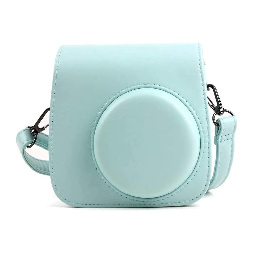 ZIKKON Protective Camera Case Compatible with Fuji-Film Instant Insta-x Mini 11/9/8 PU Leather Bag with Adjustable Shoulder Strap- Ice Blue-image-38