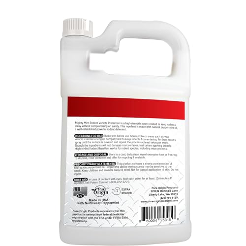 Mighty Mint Gallon (128 Oz) Rodent Repellent Spray For Vehicle Engines And Interiors thumb #3