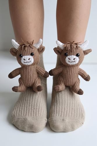 Image of Kid's 3D Animal Anti Slip Floor Socks | Cute, Creative Gifts，Hugging Design,Fun Holiday Gift