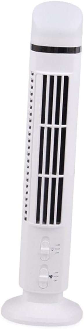 Angoily Usb Mini Cooling Fan with Light Quiet Desk Fan for Home Office Bladeless Design Levels Accessory No Battery Required White