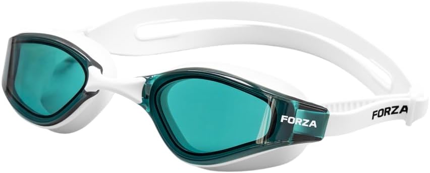 FORZA Adult Basic Swimming Goggles | Adjustable Anti-Fog Swim Goggles with UV Protection – Includes Protective Case