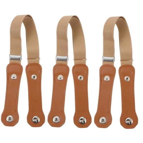 NOLITOY 3sets Practical Kids Waist Belt Elastic Waistband for Pants Decorative Retro Buckle Design 2pcs*3