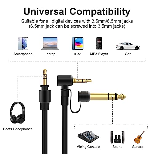 Cable de audio Studio Pro 3.5 mm a 6.5 mm 5 a 6.5 pies miniatura 3