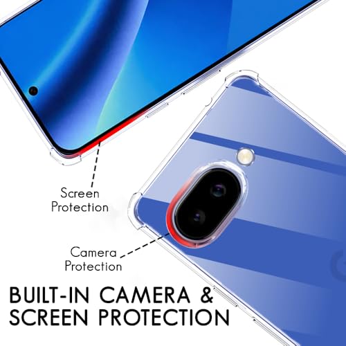 Image of TheGiftKart Crystal Clear Back Cover Case for Google Pixel 10A | 360 Degree Protection | Shock Proof Design | Transparent Case Cover for Google Pixel 10A (PC & TPU, Transparent Bumper)