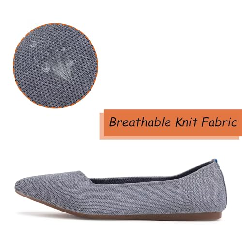 Image of Frank Mully Womens Pointed Toe Flats Knit Dress Shoes Comfort Women Shoes Softable