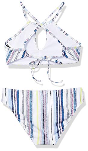 Image of Splendid Girls' Crisscross High Neck Bikini Top & Retro Bottom Swimsuit Set