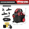 Shop-Vac 4 Gallon 5.5 HP Wet/Dry Vacuum with SVX2 Motor, 1.5 Lock-On Hose, 20 Ft Power Cord, Blower Port, Floor & Utility Nozzles, Filters, Ideal for Garage, Shop & Workshop Use