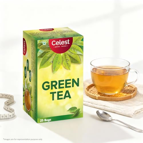 Image of Celest Green Tea | Green Tea Bags | Weight Loss | Teabags 50 pcs (25 Tea Bags - Pack of 2)