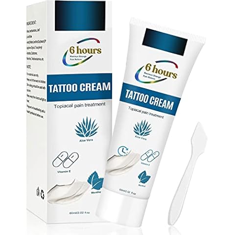 Tattoo Numbing Cream, Fast Strong Numbing Cream for Tattooing, Relieve Pain 6 Hours for Tattoo Piercings Waxing Cover