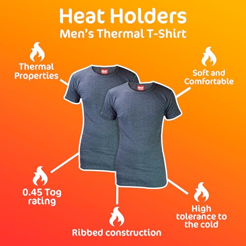 HEAT HOLDERS - 2 Pack Mens Winter Thermal Underwear Short Sleeve Top4