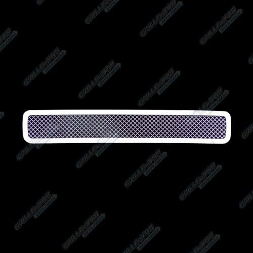 Miniatura 2 de APS Compatible con Chevy Silverado 2500HD 3500HD 2011-2014 Parachoques inferior de acero inoxidable cromado malla inserto C76832T