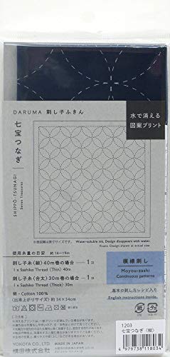 Image of DARUMA Sashiko Sampler Original Cloth Navy Color (Seven-Treasures)